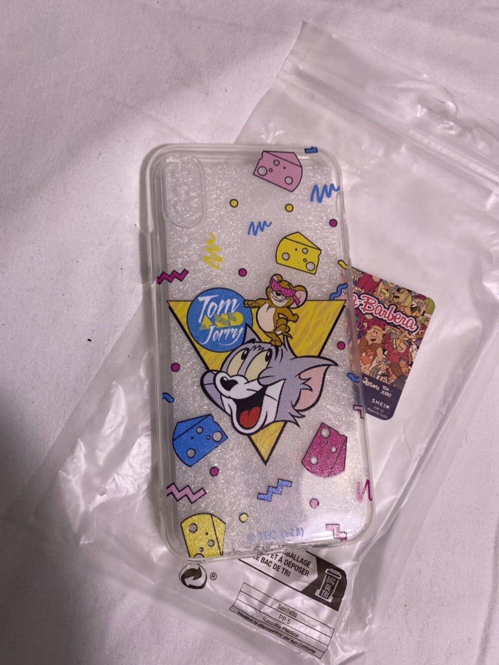 SHEIN Tom and Jerry Cartoon Phone Case - Silver